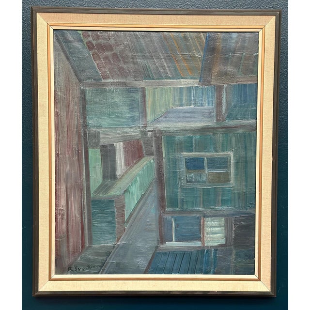Ragnar Svedberg, Landscape Composition, 1950s, Oil Painting on Panel, Framed For Sale - Image 6 of 18