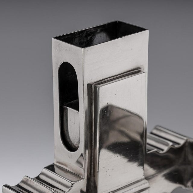Silver Silver Cigar Ashtray with Match Striker, 1960s For Sale - Image 8 of 13