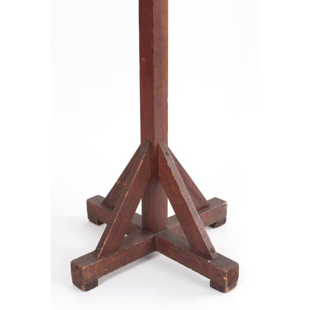 Vintage Arts & Crafts Oak Coat Tree Rack For Sale In New York - Image 6 of 6