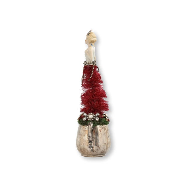 American Antique Beauty Queen Jeweled Bottle Brush Tree For Sale - Image 3 of 5