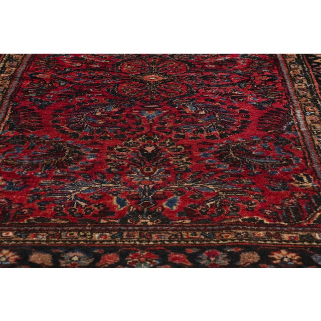 Early 20th Century Antique Persian Lilihan Rug, 03'05 X 05'00 For Sale - Image 5 of 10