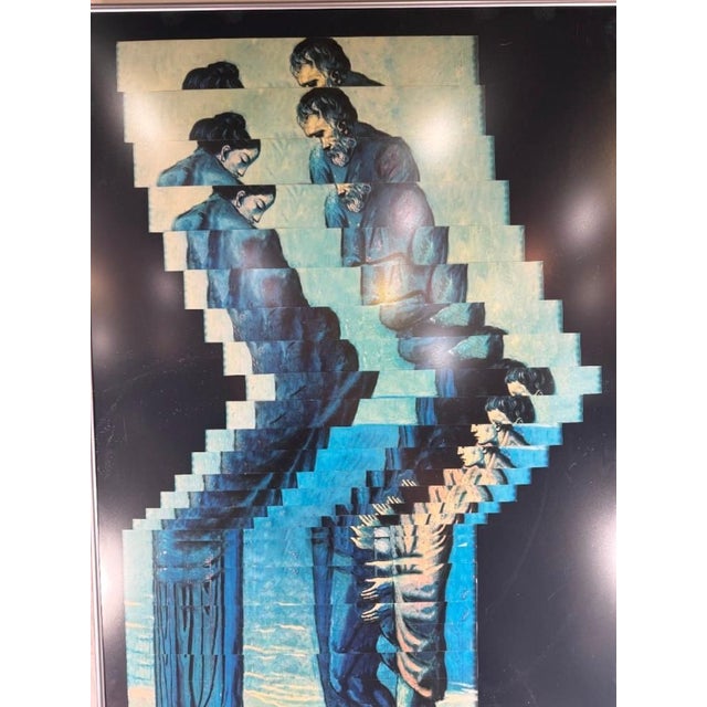 "Blue Tragedy/Warped" #1/5 — Framed Collage, Herbert Simon 2008 For Sale - Image 4 of 8
