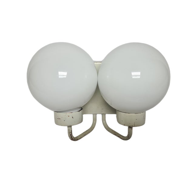 1970s Two-Armed Wall Lamp from Elmet Zabrze, 1970s For Sale - Image 5 of 10