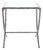 Debbie Square Metal Accent Table in Silver with Glass Top For Sale