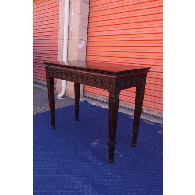 English 19th Century English Mahogany Convertible Console and Game Table For Sale - Image 3 of 12
