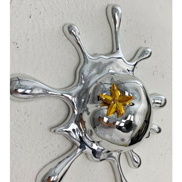 Sagrasse Splat Silver Resin and marble powder 39x32x5cm Edition of 100 Numbered Signed Year 2023 This piece is attributed...