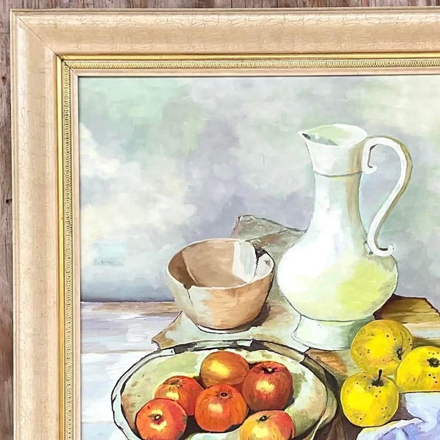 Vintage Realist Still Life Signed Original Oil Painting For Sale In West Palm - Image 6 of 13