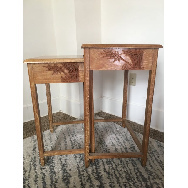 Brown Mid 20th Century George Zee of Hong Kong Nesting Tables - Set of 4 For Sale - Image 8 of 13