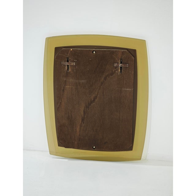 Mid-Century Modern Wall Mirror in Honey Amber Glass by Cristal Art, Italy, 1970s For Sale - Image 15 of 18