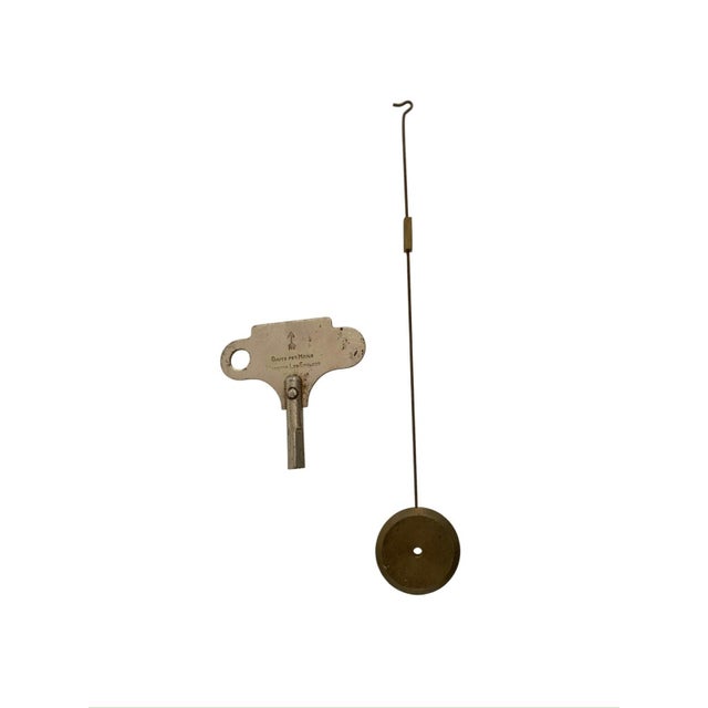 Clock Antique Marble With Sculpture and Brass Accent Mantel French Decor For Sale - Image 10 of 11
