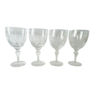 Contemporary Stuart Clear Crystal Wine Glasses Set of 4 For Sale