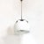 Italian Mid-Century modern white opaline glass and metal Omega chandelier by Vico Magistetti for Artemide, 1962. Omega...