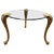 French Brass and Glass Gueridon Table, 1970 For Sale