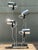 Vintage Van Teal Industrial Chrome Multi-Light Lamp For Sale - Image 9 of 13