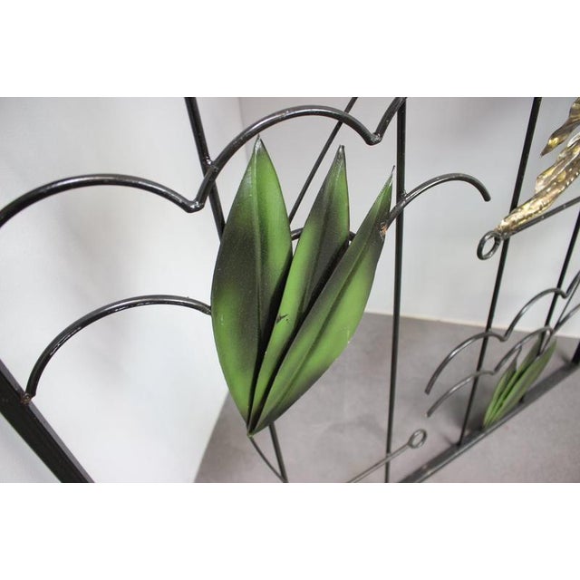 Black Mid-Century Modern Metal Fish Room Divider, 1960s For Sale - Image 8 of 14