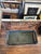 Antique Painted Wood Trunk With American Eagle Decals, Chippy Sage Green For Sale In Charlotte - Image 6 of 6