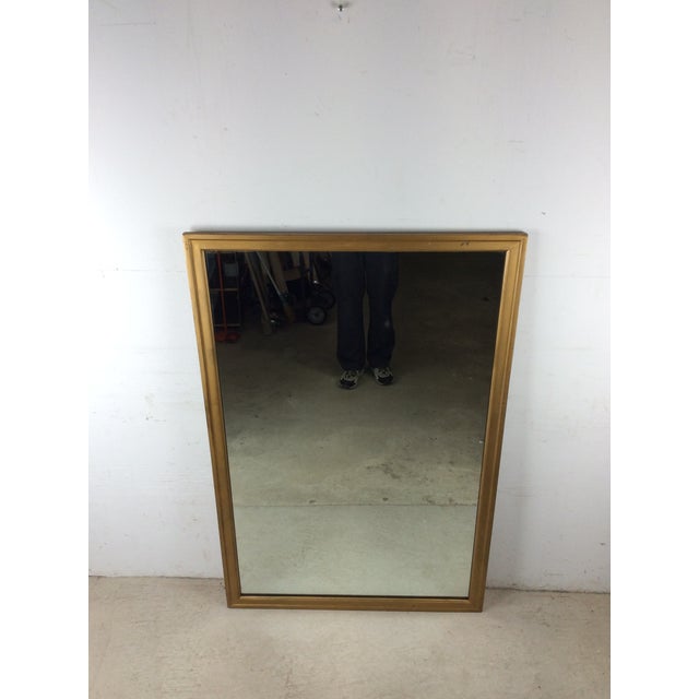 Mid Century Modern Rectangular Wall Mirror With Blonde Wood Frame For Sale - Image 4 of 17