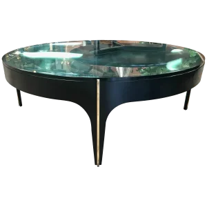 Ma+39's Custom Black and Brass Magnifying Lens Coffee Table