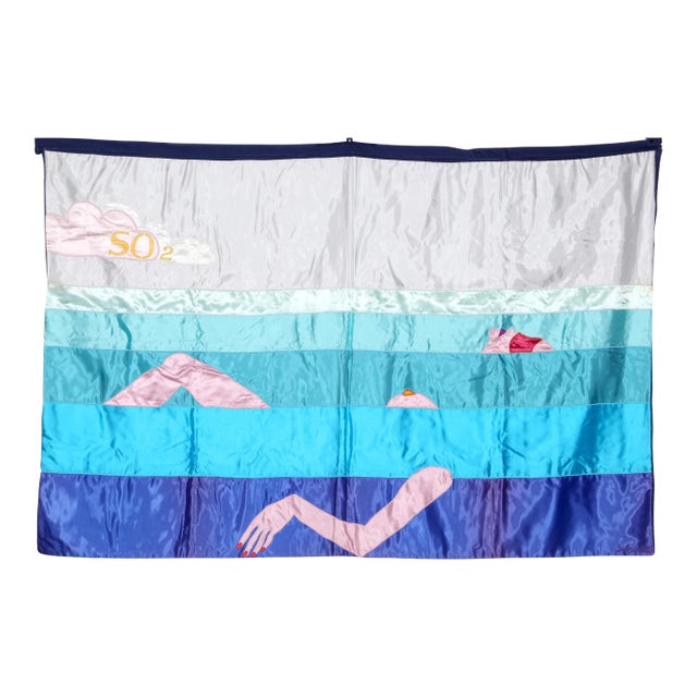 Sulfur Dioxide (SO2) - Resting Nude, Barowetti Quilted Satin Tapestry, Signed and Numbered in Marker Verso For Sale