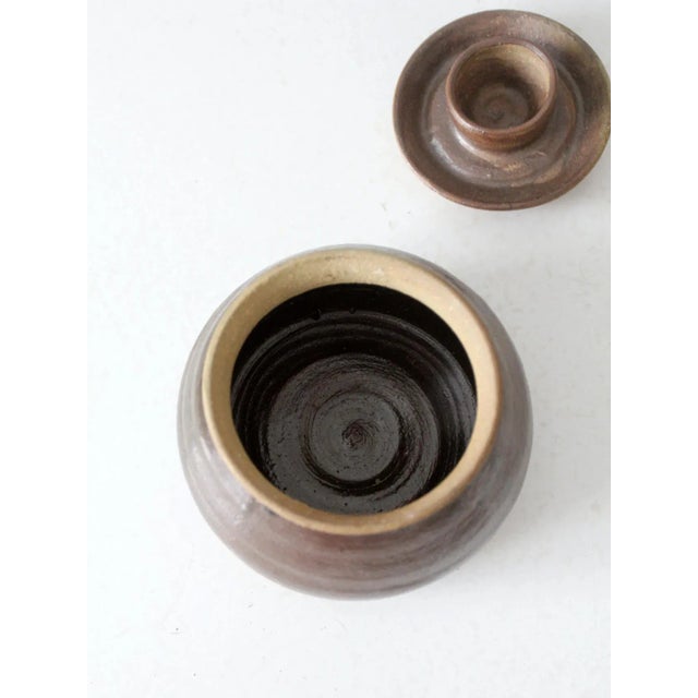 Late 20th Century Vintage Studio Pottery Jar For Sale - Image 5 of 9