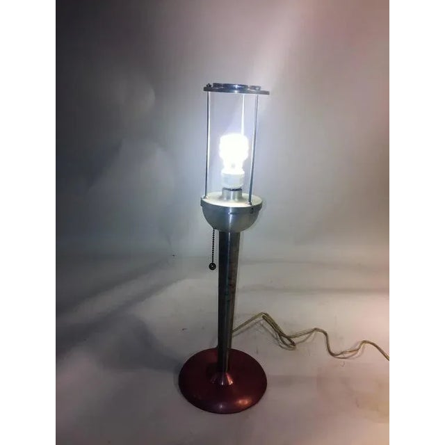 Art Moderne Anodized Spun Aluminum Lamps - A Pair For Sale - Image 4 of 9