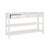 Contemporary Matthew Izzo Home Briar Textured White Linen Three Drawer Console Table With Brass Knobs For Sale - Image 3 of 7