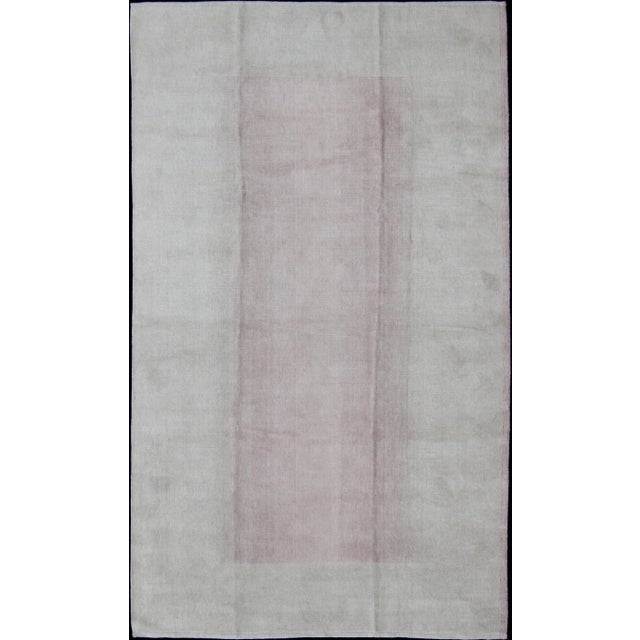 Nepalese Modern Rug in Pink and White 7'9 X 12'3 For Sale - Image 13 of 13