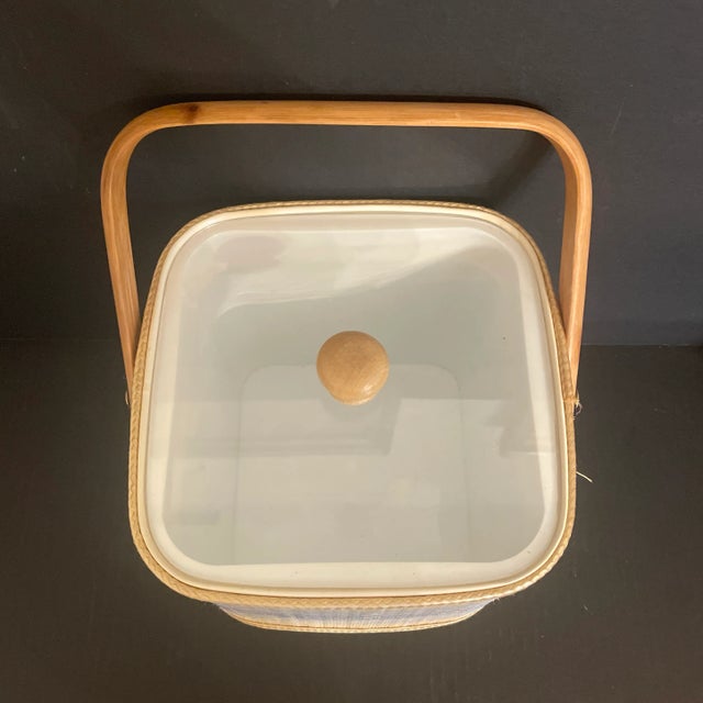 Mid 20th Century Raffia Covered Ice Bucket For Sale - Image 9 of 12
