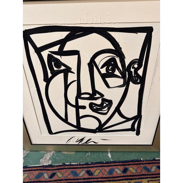Abstract 1970s Peter Keil the Matador in Palma Cubist Painting For Sale - Image 3 of 5