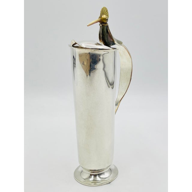 1960s 1960s Los Castillo "Bird of Paradise" Pitcher, Mexican Modern Silversmithing For Sale - Image 5 of 18
