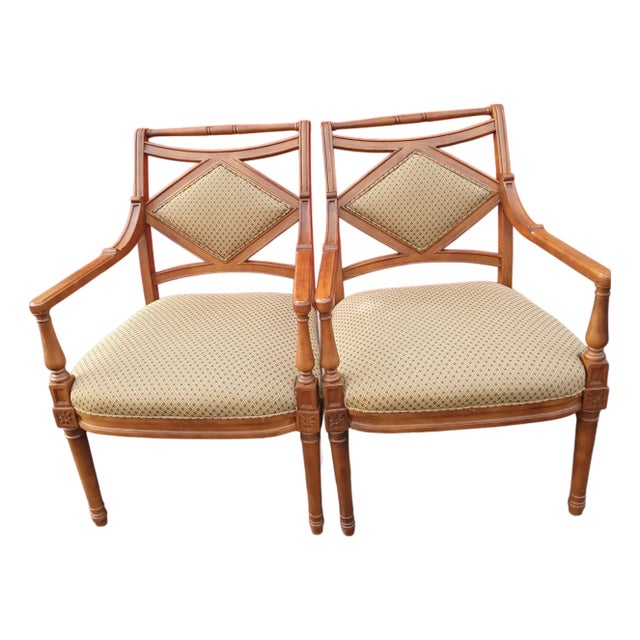 Pair of Georgian-Style Armchairs, Reminiscent of Late 18th Century England by Fairfield For Sale