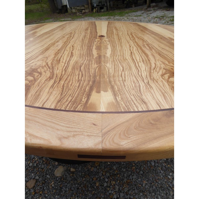 Dining Tbl. In Olive Ash Regal and Rare - With Walnut Embellishments by RichardGentryDesigns For Sale In Nashville - Image 6 of 12
