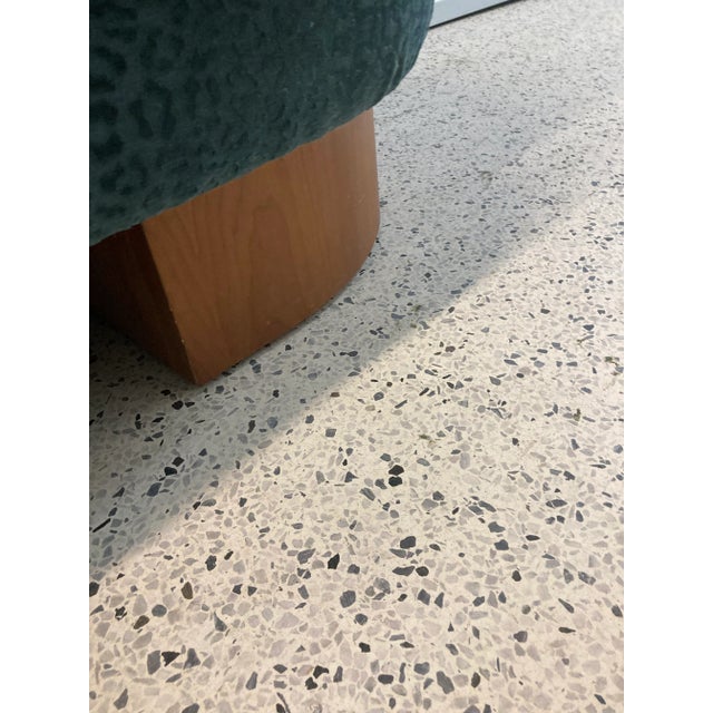 Mid-20th Century Art Deco or Danish Modern Style Elongated Curved Sofa on Open Plinths For Sale - Image 10 of 10