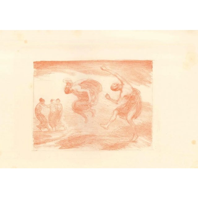 Springende Mädchen - Original Lithograph by L. von Hoffmann - 1904/05 1904/05 For Sale