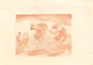 Springende Mädchen - Original Lithograph by L. von Hoffmann - 1904/05 1904/05