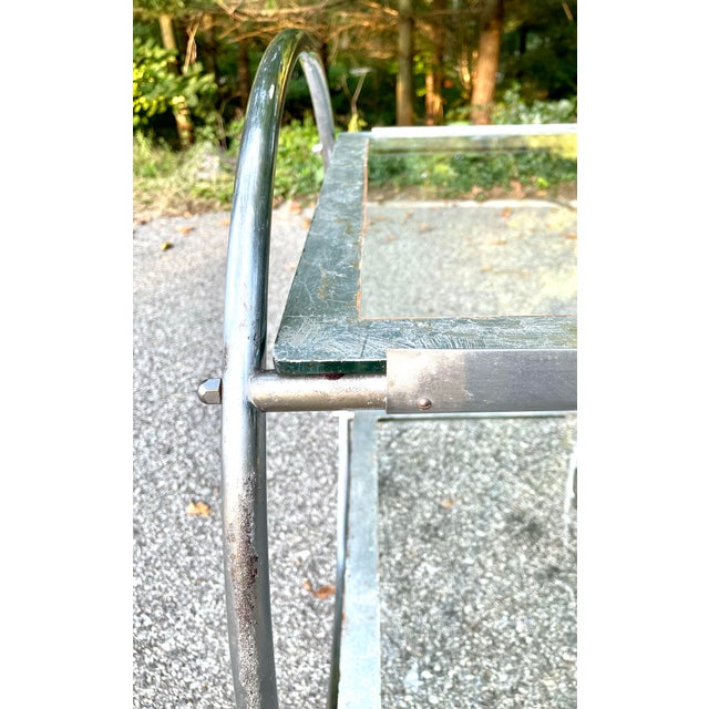 Art Deco Vintage Art Deco English Bar Cart in Chrome For Sale - Image 3 of 9