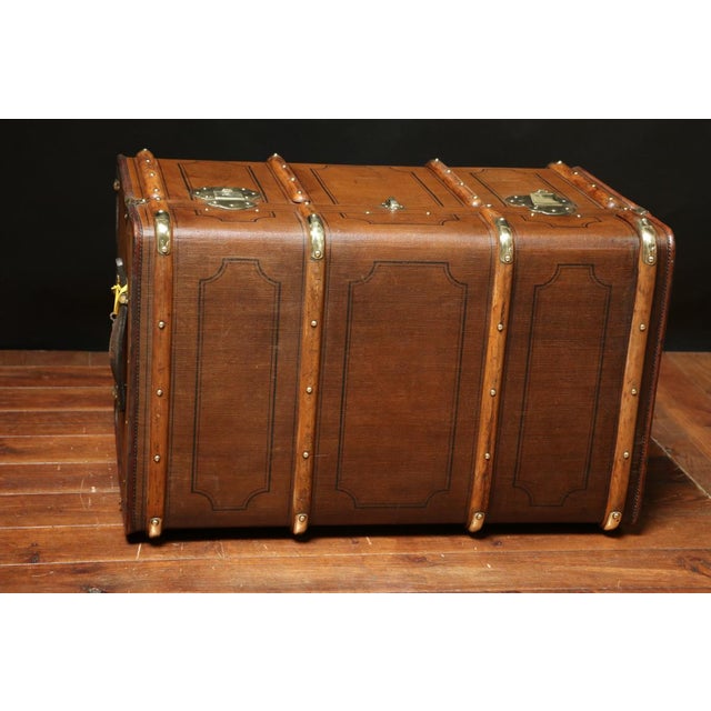Curved Mail Trunk with Key, 1920s For Sale - Image 10 of 11