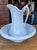 Antique Staffordshire White Ironstone Girard Shape Pitcher & Bowl Set, Circa 1840s For Sale - Image 16 of 17