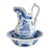 Vintage Blue and White Chinoiserie Porcelain Pitcher and Basin Set – 2 Pieces - Early 20th Century Chinese For Sale