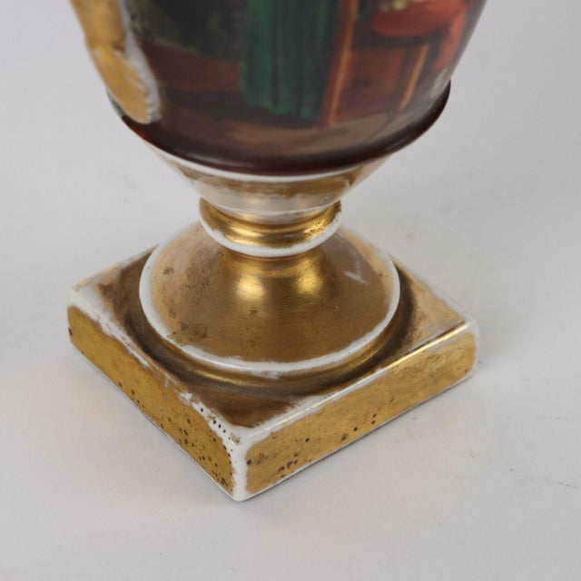 Empire Style Porcelain Vases, Set of 2 For Sale - Image 9 of 12