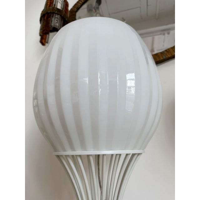 Pair of Lamps Cup Murano Glass and White Metal by Vistosi, Italy, 1990s For Sale - Image 9 of 13