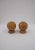 Modern Italian Yellow Marbleized Pottery Ball Spheres on Pedestal Bases - a Pair For Sale - Image 3 of 11