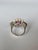 A very gorgeous and beautiful, modern style, Tourmaline, Multi Sapphires & Freshwater Pearls Bridal Ring set in 18K White...