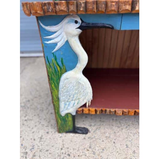 Bill and Phyllis Duffy Folk Art Shelf, Hand-Carved Wood, 2005 For Sale - Image 4 of 12