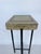 We love it because we search for found objects to repurpose them into beautiful furniture. Handmade metal base with a...