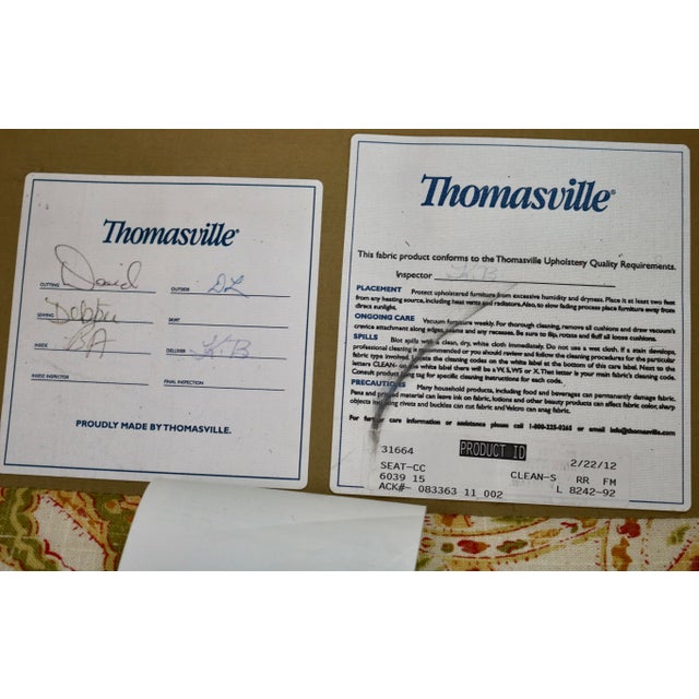 Thomasville Furniture English Arm Chairs - A Pair For Sale In Charlotte - Image 6 of 6