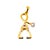 18k Yellow and White Gold Stethoscope Charm Pendant For Sale - Image 4 of 8