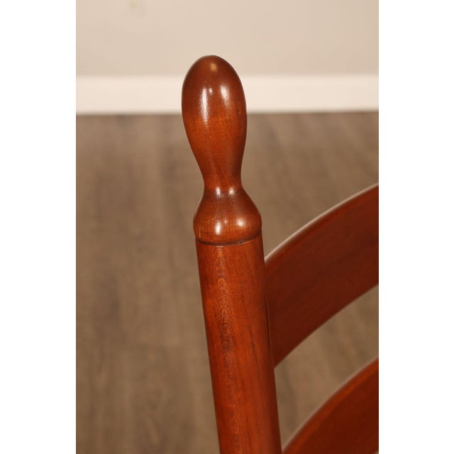The Keystone Collection Set of Four Solid Cherry Ladder Back Dining Chairs For Sale - Image 11 of 18