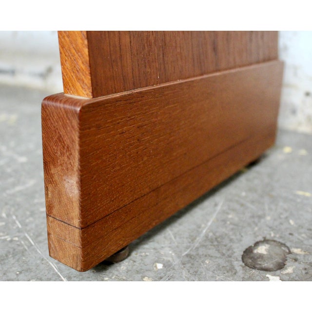 Brown Vintage Teak Console Table For Sale - Image 8 of 10