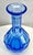 Large Czech Cobalt Blue Faceted Crystal Decanter from Moser, 1857 For Sale - Image 9 of 13